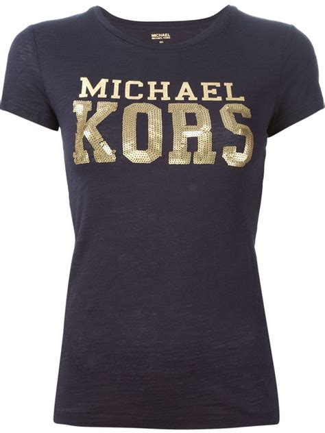 michael kors blue square shirt women|Michael Kors t shirt.